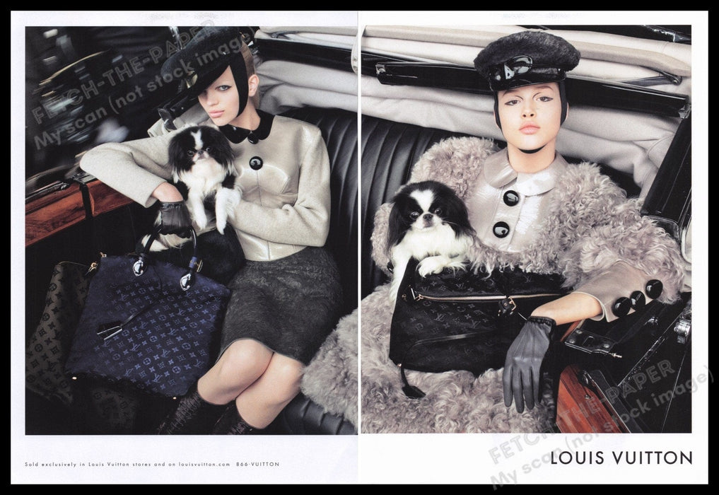 Louis Vuitton Handbags Japanese Chin Dog 2000s Print Advertisement (2 pgs) 2011 Fetch the Paper!