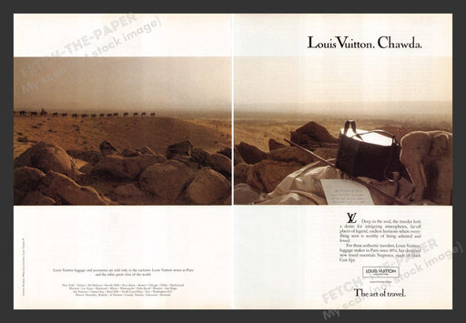 1989 Louis Vuitton Luggage Chawda Elephants Print Advertisement (2 Pages)