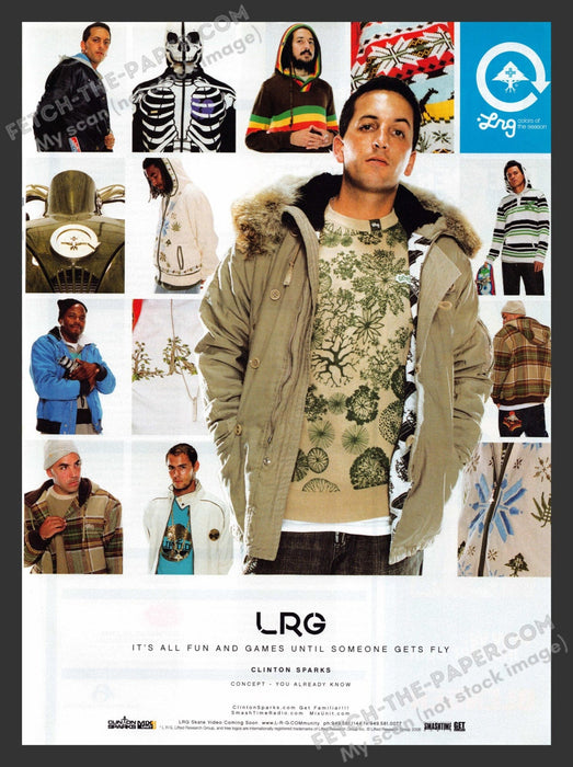 2007 Print Advertisement LRG Clothing Clinton Sparks DJ Musician Ad.