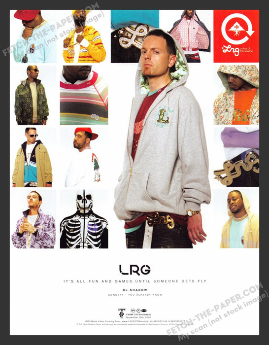 2006 LRG Clothing DJ Shadow Musician Print Advertisement Ad.