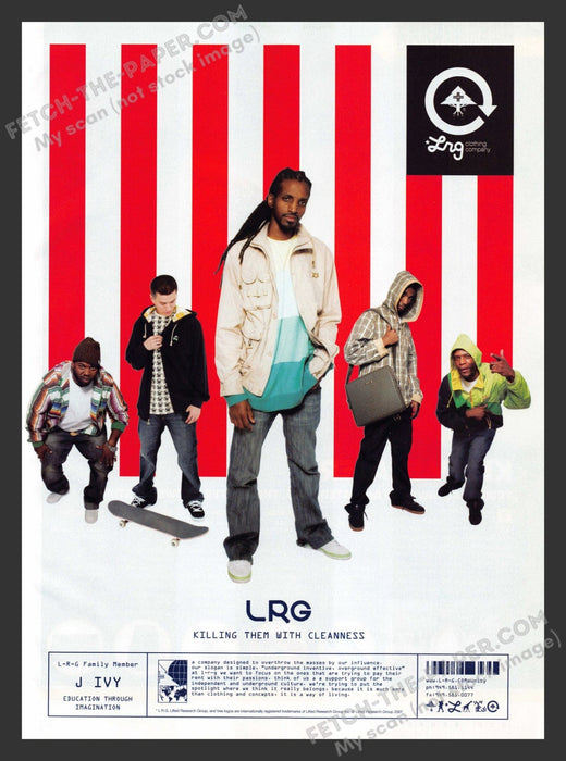 2007 Print Advertisement LRG Clothing J Ivy Musician Artist Poet Ad.