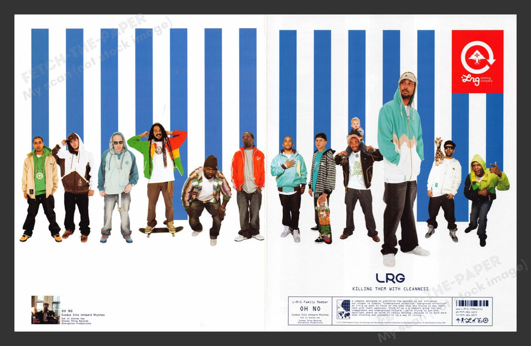 2007 LRG Clothing Oh No Rapper Musician Print Advertisement Ad (2 pages).
