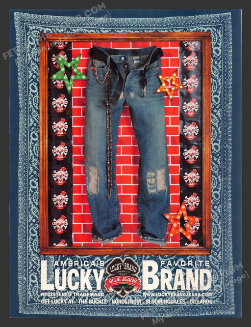 2002 Lucky Brand Blue Jeans Clothing Print Advertisement.