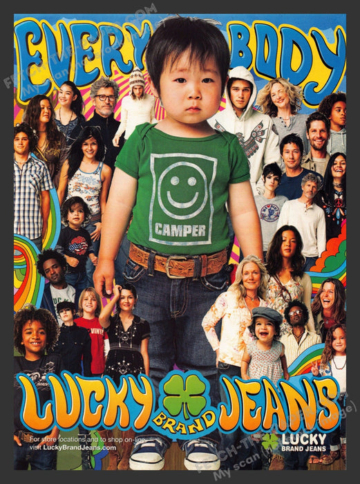 2007 Print Advertisement Lucky Brand Jeans Every Body Toddler Clothing Ad.