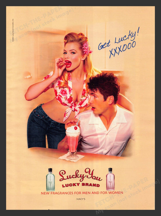 2000 Lucky You Brand Fragrances Actress Print Advertisement Ad.