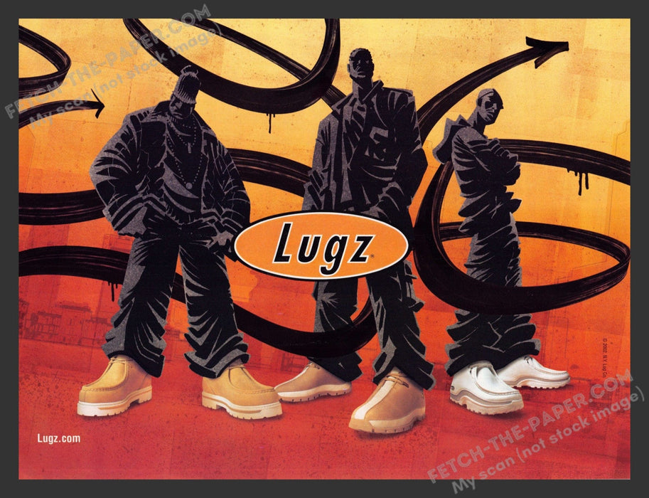 2002 Lugz Shoes Illustration Three Men Print Advertisement.