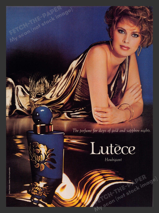Lutece Houbigant Fragrance Pretty Model 1980s Print Advertisement 1985 Fetch the Paper!