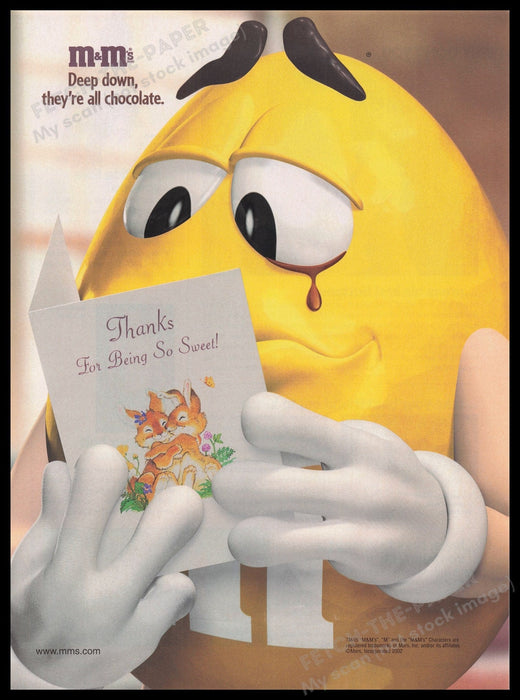 M&M 2000s Print Advertisement Ad 2002 Fetch the Paper!