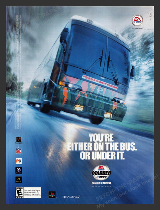 2002 Madden 2003 Outback Madden Cruiser RV Video Game Print Advertisement.