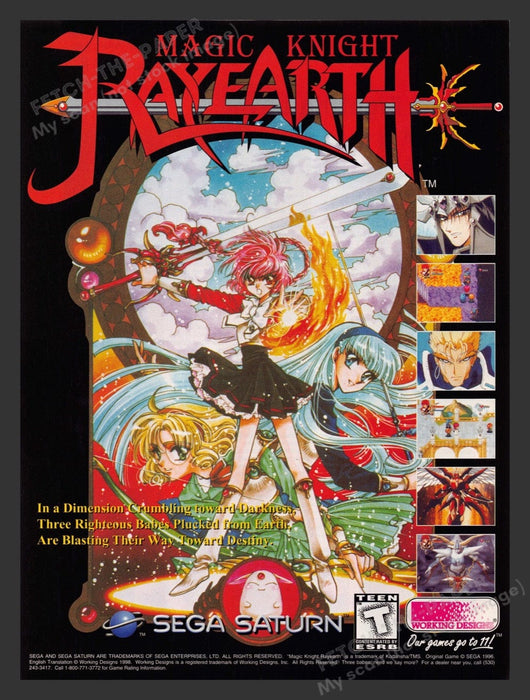 1998 Magic Knight Rayearth Video Game Print Advertisement