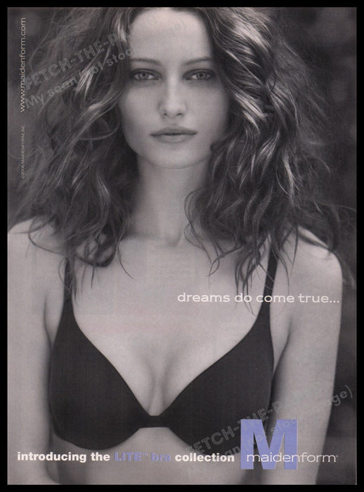 Maidenform Lingerie 2000s Print Advertisement Ad 2006 Bra Brunette Fetch the Paper!