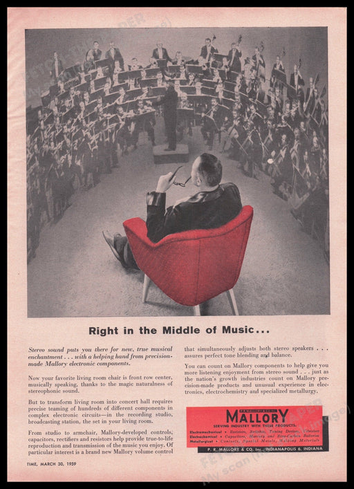 Mallory 1950s Print Advertisement Ad 1959 Fetch the Paper!