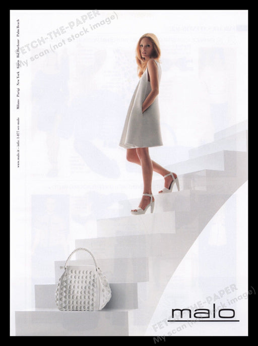 Malo 2000's Print Advertisement Ad 2007 Handbags Legs Stairs Fetch the Paper!