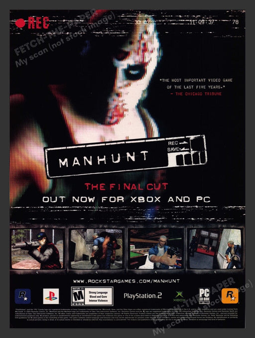 2004 Manhunt: The Final Cut  Video Game Print Advertisement