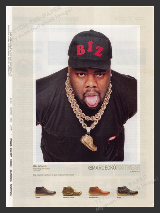 2001 Marc Ecko Footwear Biz Markie Rapper Print Advertisement Ad