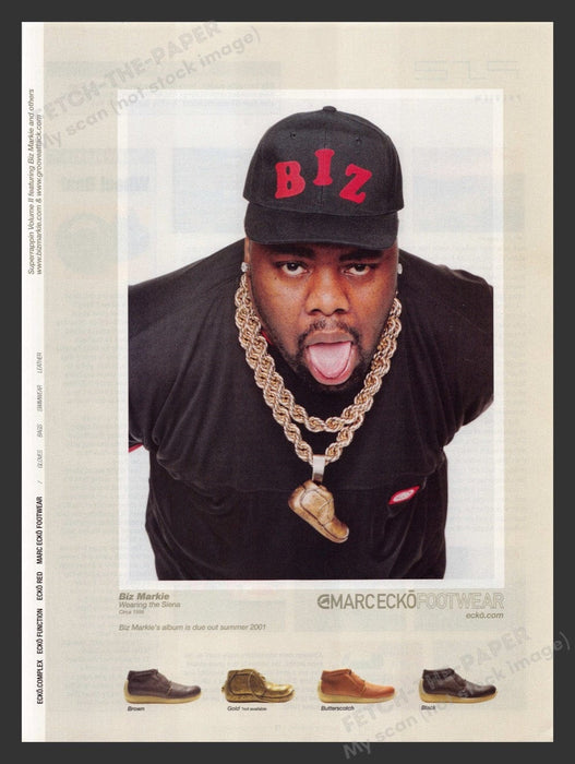 2001 Marc Ecko Footwear Biz Markie Rapper Print Advertisement Ad