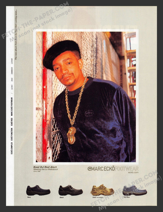 2001 Print Advertisement Marc Ecko Footwear Kool DJ Red Alert Music Ad.