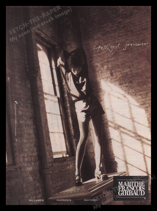 Marithe & Francois Girbaud Clothing 1990s Print Advertisement Ad 1996 Legs Fetch the Paper!