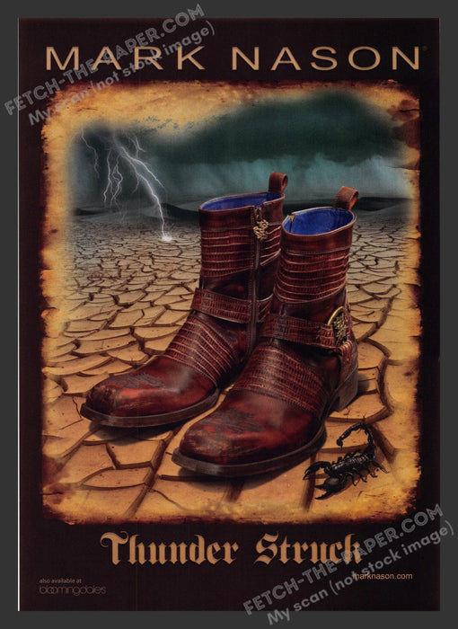 2008 Print Advertisement Mark Nason Thunder Struck Boots Shoes Ad.