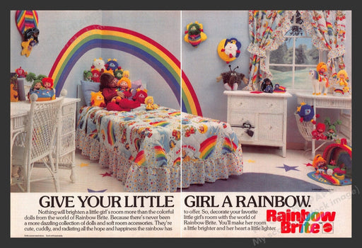 1984 Mattel Rainbow Brite Bedroom Print Advertisement (2 Pages)