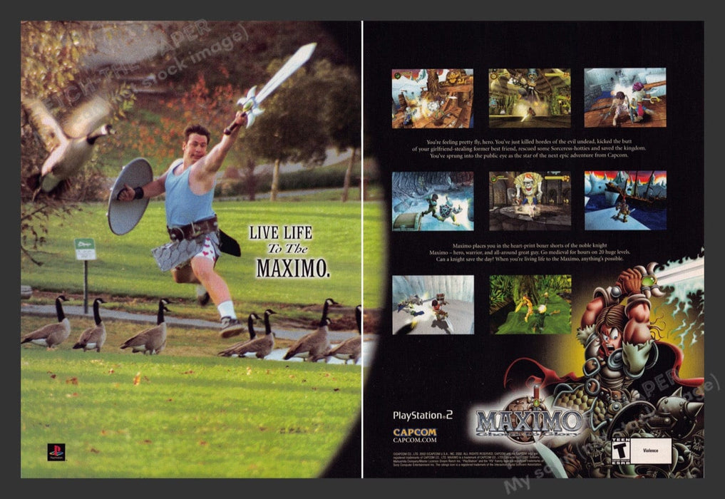 2002 Maximo: Ghosts to Glory Video Game Print Advertisement (2 Pages)
