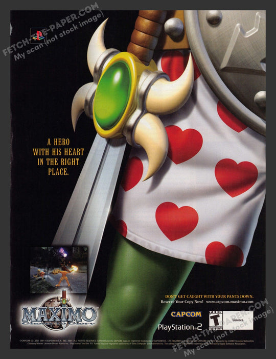 2002 Print Advertisement Maximo: Ghosts to Glory Video Game Ad.