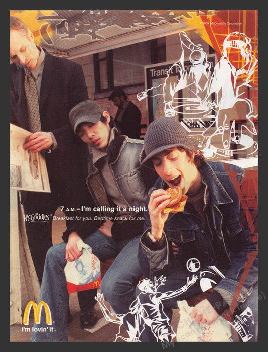 2004 McDonald's McGriddles Breakfast Print Advertisement Ad