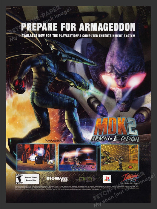 2001 MDK 2: Armageddon Video Game Print Advertisement