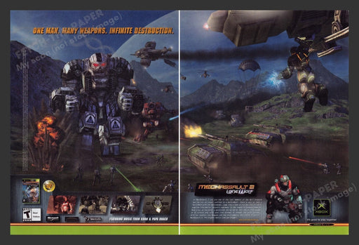 2004 MechAssault 2: Lone Wolf Video Game Print Advertisement (2 Pages)