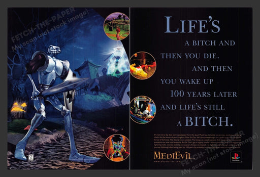1998 MediEvil Video Game Print Advertisement (2 Pages)