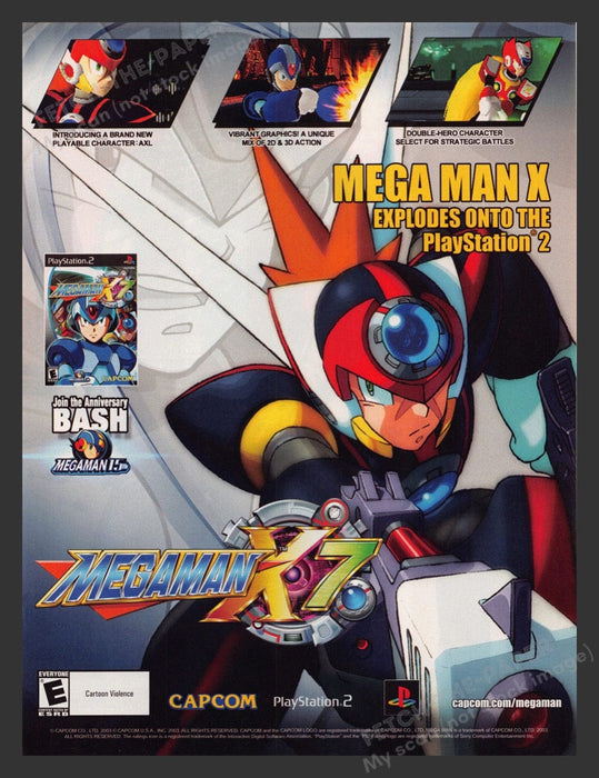 2003 Mega Man X 7 Video Game Print Advertisement
