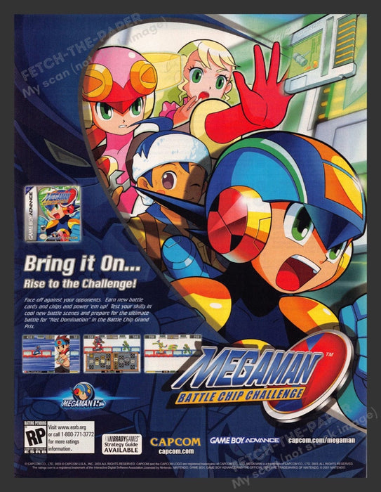 2004 Megaman: Battle Chip Challenge Video Game Print Advertisement