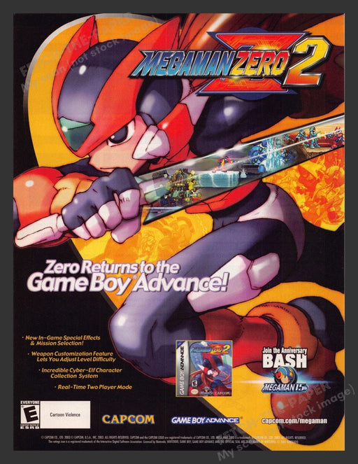 2003 Megaman Zero 2 Video Game Print Advertisement