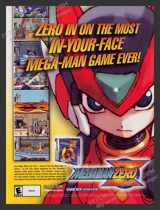 2002 Print Advertisement Video Game Megaman Zero Ad.