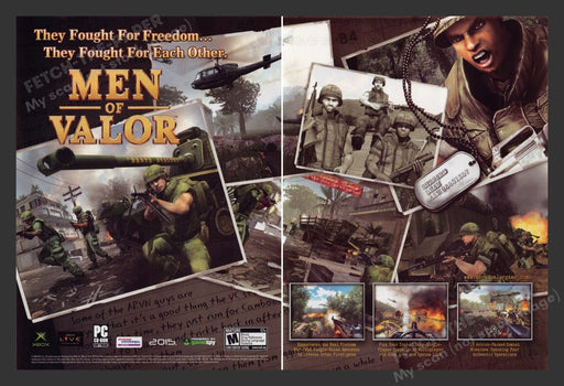 2004 Men of Valor Video Game Print Advertisement (2 Pages)