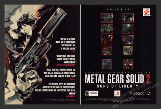 2001 Metal Gear Solid 2: Sons of Liberty Video Game Print Advertisement (2 Pgs)