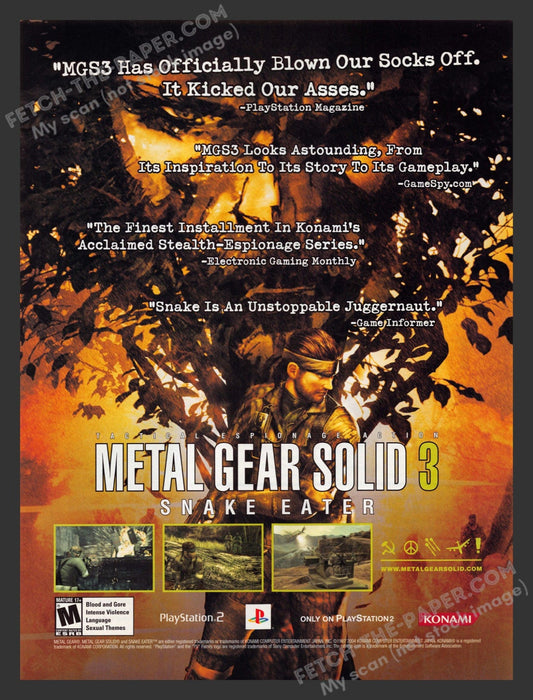 2005 Print Advertisement Metal Gear Solid 3: Snake Eater Video Game Ad.
