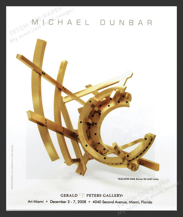 2008 Michael Dunbar "Telecaster" Miami Gallery Print Advertisement Ad