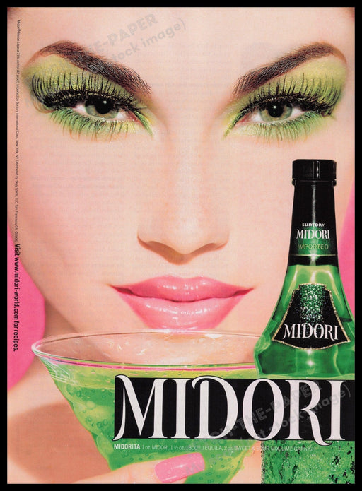 Midori 2000s Print Advertisement Ad 2006 Sexy Woman Eyes Fetch the Paper!