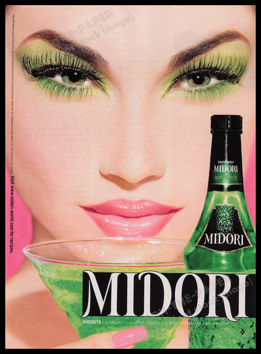 Midori 2000s Print Advertisement Ad 2006 Sexy Woman Eyes Fetch the Paper!