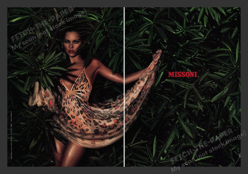 Missoni 2000s Print Advertisement (2 pages) Kate Moss Jungle Sexy Print Fetch the Paper!