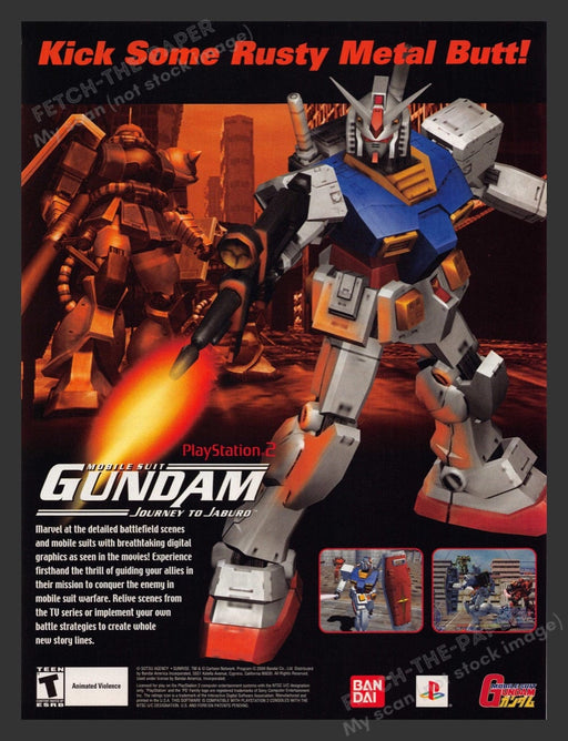 2001 Mobile Suit Gundam: Journey to Jaburo Video Game Print Advertisement