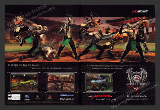 2002 Mortal Kombat: Deadly Alliance Video Game Print Advertisement (2 Pages)
