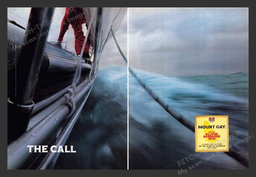 1990 Mount Gay Eclipse Barbados Rum Sailboat Print Advertisement (2 Pages)