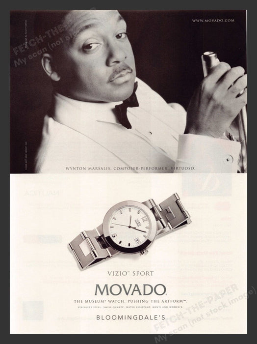 2000 Movado Vizio-Sport Watches Wynton Marsalis Virtuoso Print Advertisement Ad
