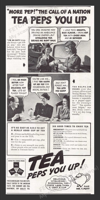 1941 Mr. T. Pott Tea India Ceylon Java-Sumatra Print Advertisement Ad