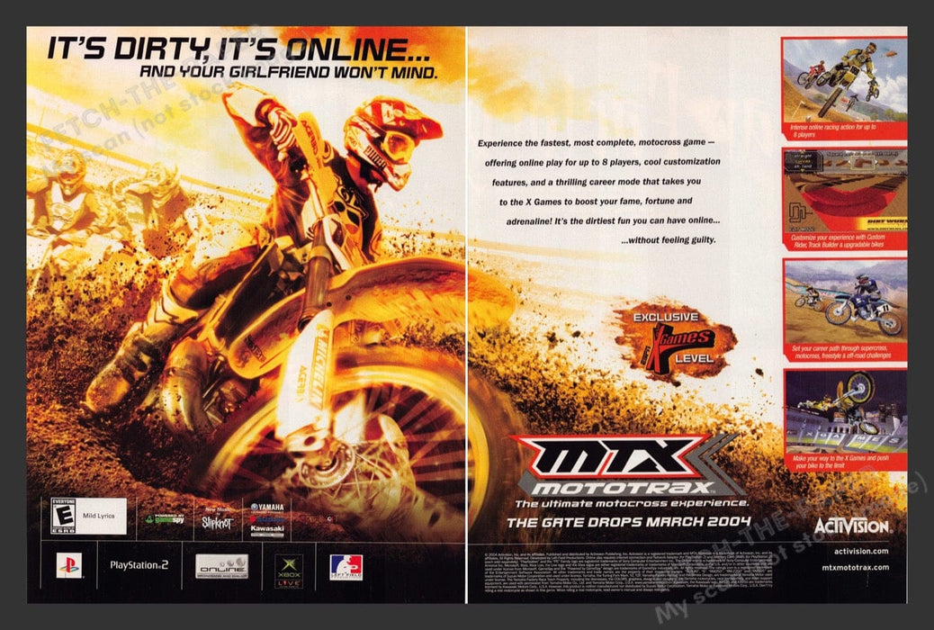 2004 MTX Mototrax Video Game Print Advertisement (2 Pages)