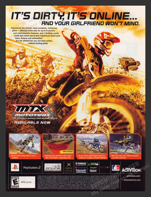2004 MTX Mototrax Video Game Print Advertisement