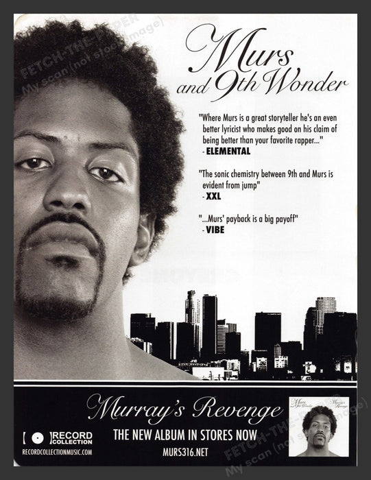 2005 Murs and 9th Wonder Murray's Revenge Music Release Print Advertisement Ad.
