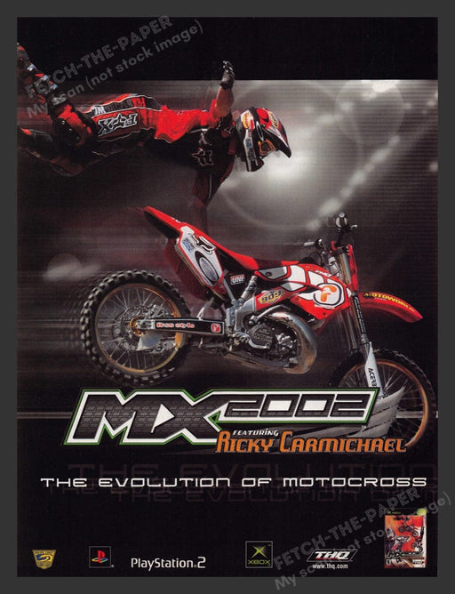 2001 MX 2002 Featuring Ricky Carmichael Video Game Print Advertisement